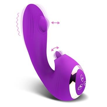 CABEZA CONO- lola dacosta- vibrador lila. lengua para el clitoris